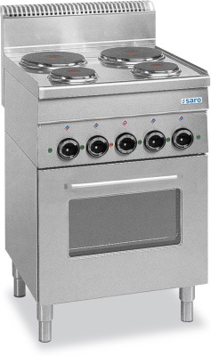 SARO Elektrisch Fornuis 4 Velden + Grill + Heteluchtoven 600 Line Model E4F6 1